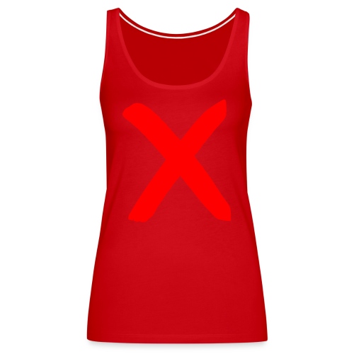 X, Big Red X - Women's Premium Tank Top