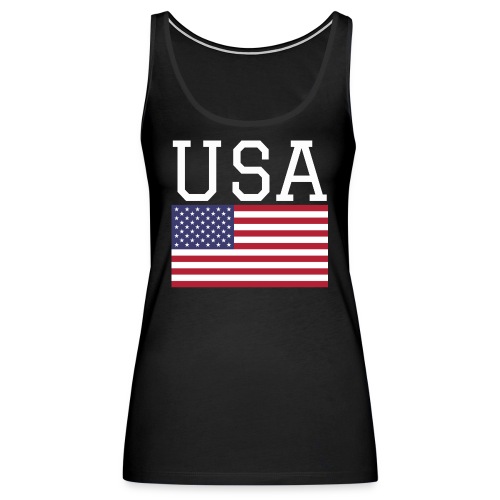 USA American Flag - Women's Premium Tank Top