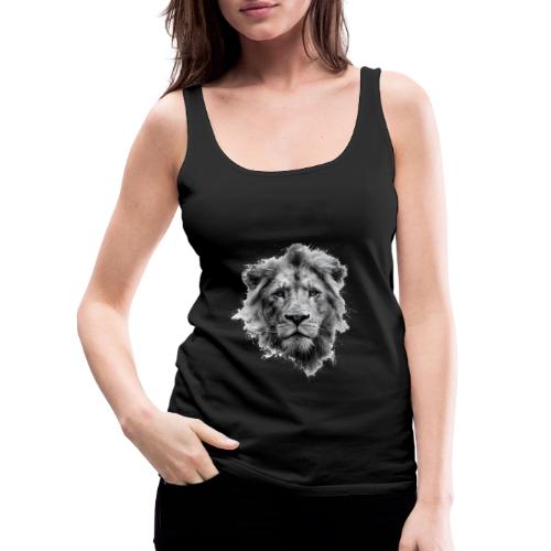 Lion: Monochrome King - Women's Premium Tank Top
