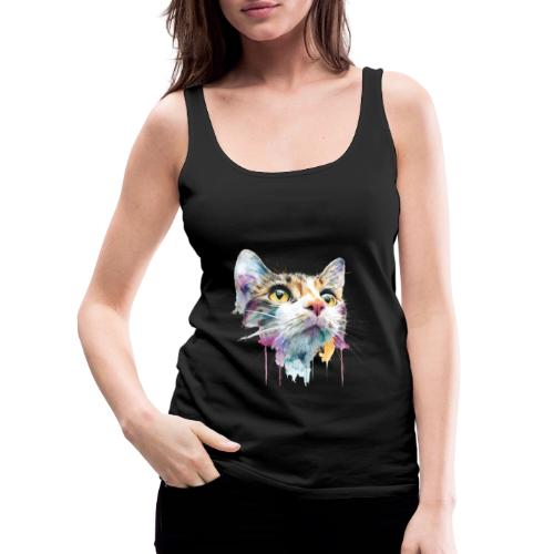 Chromatic Cat Splash - Women's Premium Tank Top