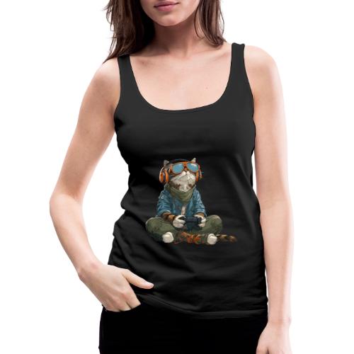 Cat: Purrfect Player - Women's Premium Tank Top