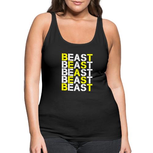 All Beast Bold distressed logo - Women's Premium Tank Top