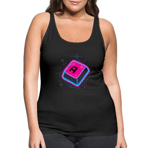 Neon Pixel A Key - Women's Premium Tank Top