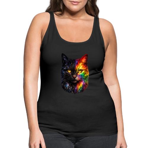 Cosmic Galaxy Rainbow Cat - Women's Premium Tank Top
