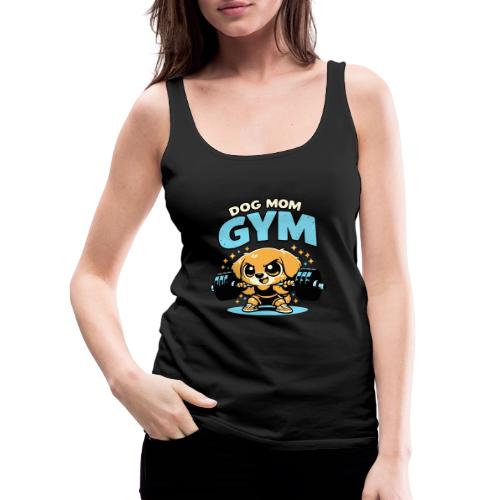 Chibi Dog Gym Workout - Women's Premium Tank Top