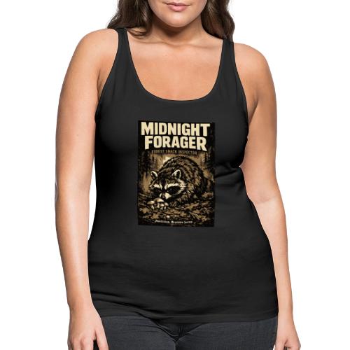 Midnight Forager Raccoon Mushroom Hunter - Women's Premium Tank Top