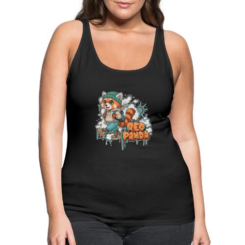 Red Panda Street Graffiti Vibes - Women's Premium Tank Top