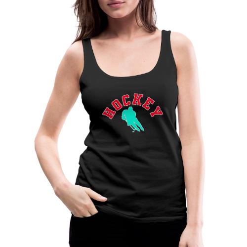 Hockey Player Silhouette - Women's Premium Tank Top