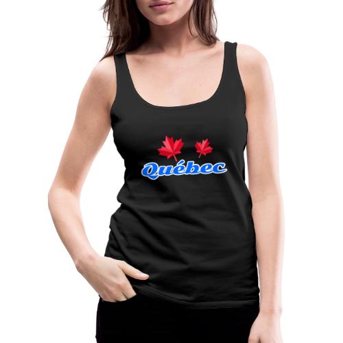 Québec with two red maple leaves - Women's Premium Tank Top