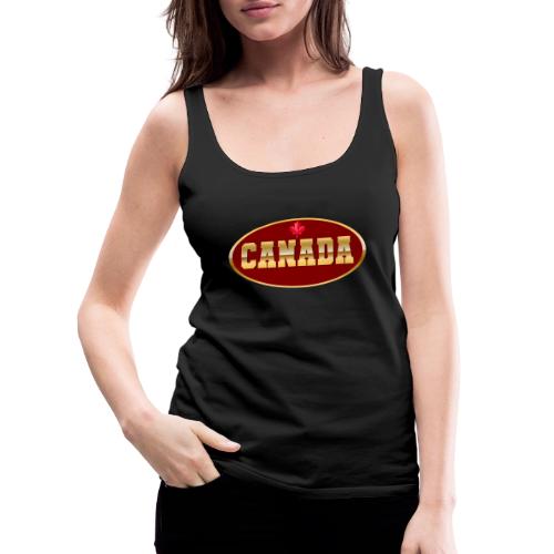Canada in golden letters - Women's Premium Tank Top