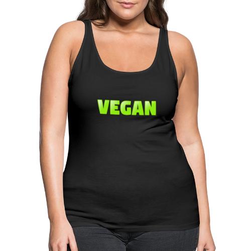 Vegan Bold Green Typography Design - Women's Premium Tank Top