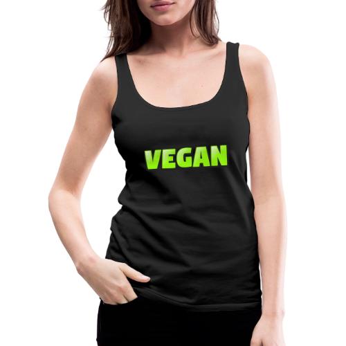 Vegan Bold Green Typography Design - Women's Premium Tank Top