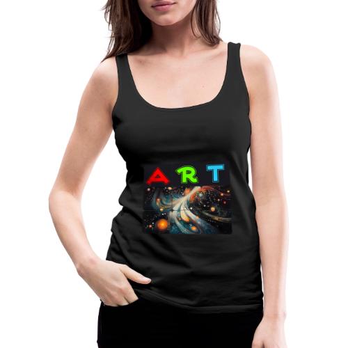 Swirls of Colorful Art - Women's Premium Tank Top