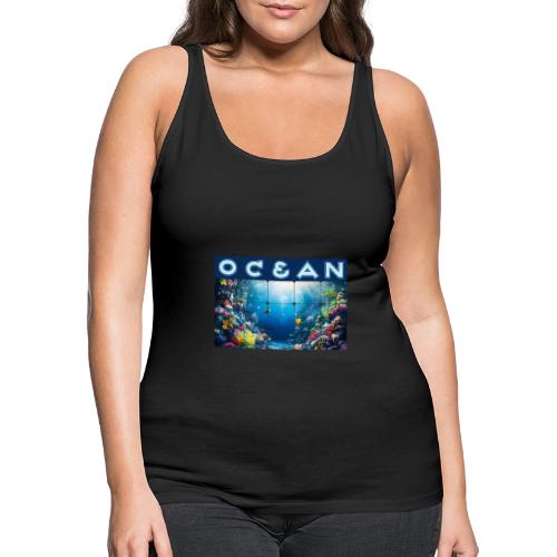 Ocean: Neon Reef Glow - Women's Premium Tank Top
