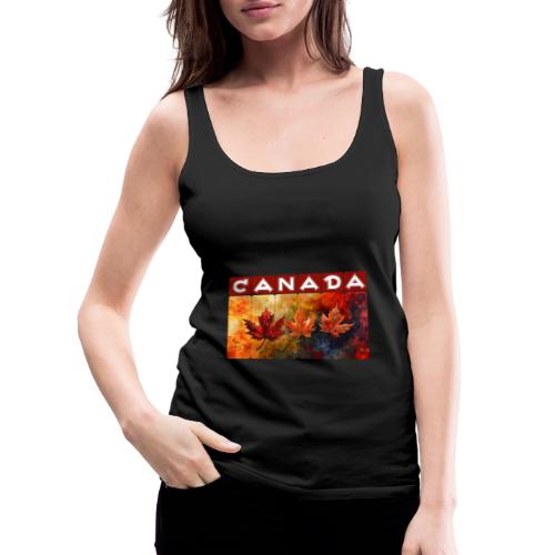 Painted Canada Leaves - Women's Premium Tank Top