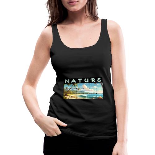 Nature: Sun-Kissed Shore - Women's Premium Tank Top
