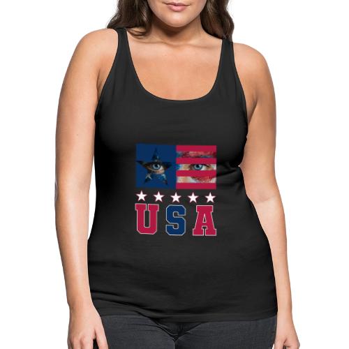 Stars and Vision USA - Women's Premium Tank Top
