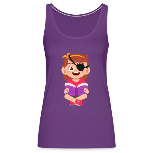 Little girl with eye patch - Women's Premium Tank Top