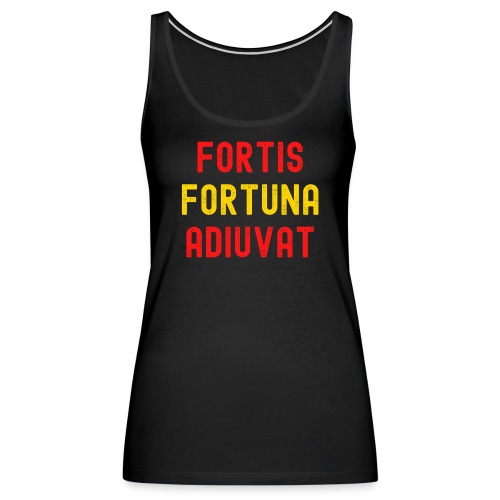 Fortis Fortuna Adiuvat (distressed Red and Gold) - Women's Premium Tank Top