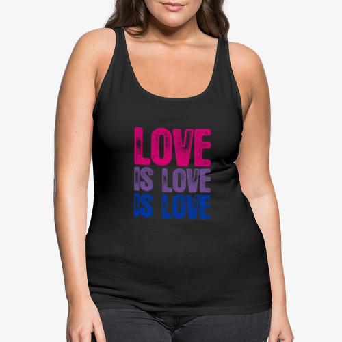 Bisexual Love is Love is Love - Women's Premium Tank Top