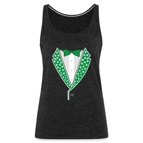 Star Tuxedo in Green PNG - Women's Premium Tank Top