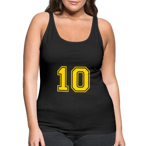 Number 10 in a classic athletic collegiate font - Women's Premium Tank Top