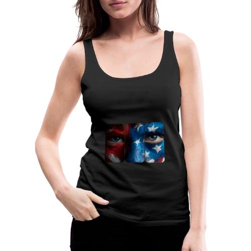 USA: Painted for the Flag - Women's Premium Tank Top