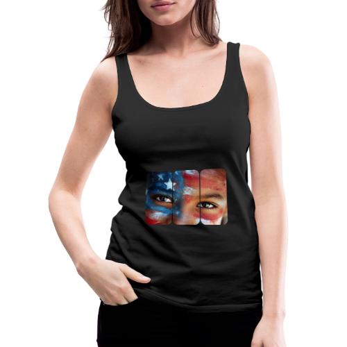 USA: Eyes of the Flag - Women's Premium Tank Top