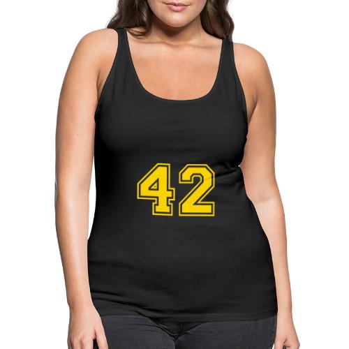 Number 42 in a classic athletic collegiate font - Women's Premium Tank Top
