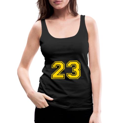 Number 23 in a classic athletic collegiate font - Women's Premium Tank Top