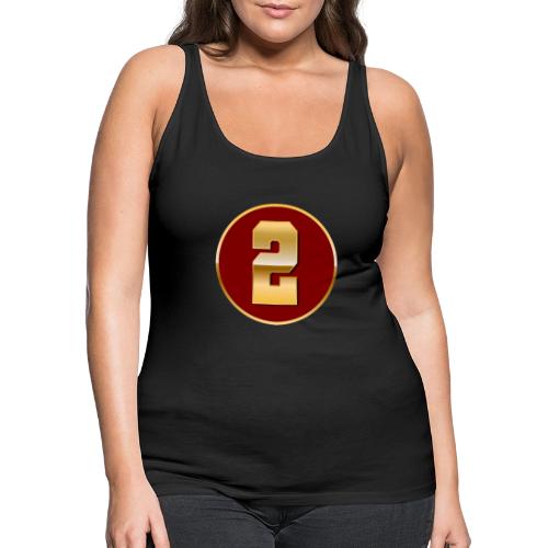 Number 2 in Gold Varsity Font - Women's Premium Tank Top