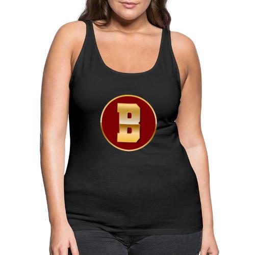 Letter B – Capital Varsity Alphabet Monogram - Women's Premium Tank Top