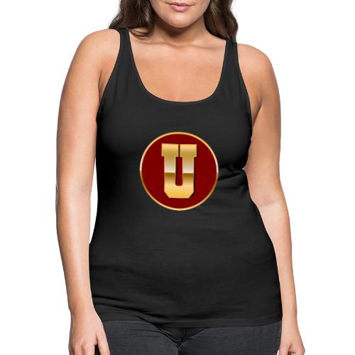 Letter U – Capital Varsity Alphabet Monogram - Women's Premium Tank Top