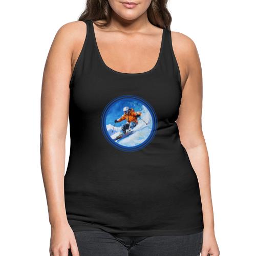 Skiing: On the Edge - Women's Premium Tank Top
