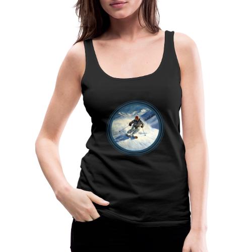 Skiing Power Moves - Women's Premium Tank Top