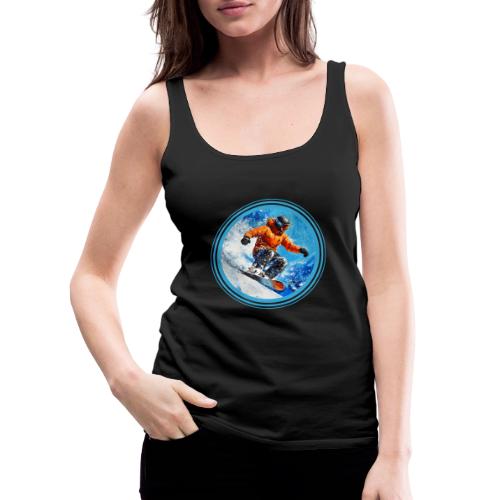 Snowboarding Motion - Women's Premium Tank Top