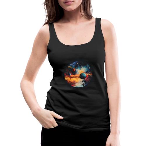 Cosmic Brush Planets - Women's Premium Tank Top