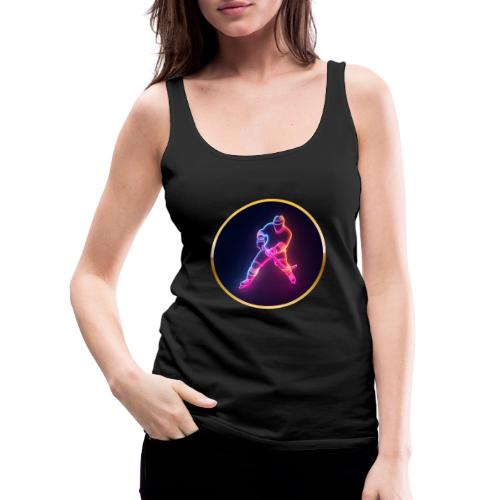 Hockey: Neon Ice Strike - Women's Premium Tank Top