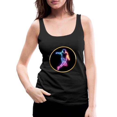 Soccer: Neon Goal Fusion - Women's Premium Tank Top