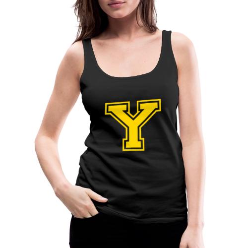 Letter Y – Capital Athletic Alphabet Monogram - Women's Premium Tank Top