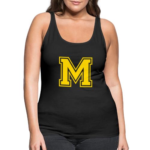 Letter M – Capital Athletic Alphabet Monogram - Women's Premium Tank Top