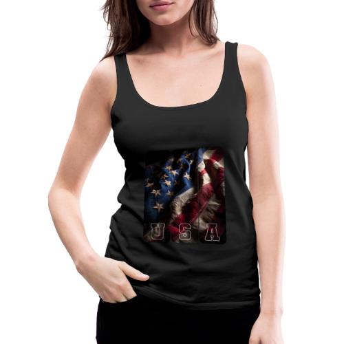 USA: Worn Stars and Stripes - Women's Premium Tank Top