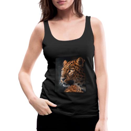 Amur Leopard Face Wildlife Design - Women's Premium Tank Top
