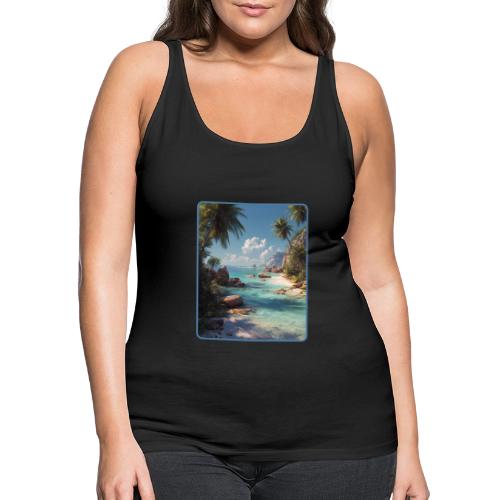 Tropical Island Paradise Ocean Design - Women's Premium Tank Top