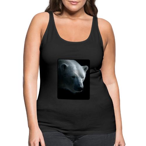 Polar Bear Close-Up Wildlife Design - Women's Premium Tank Top