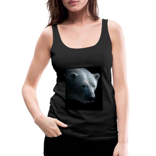 Polar Bear Close-Up Wildlife Design - Women's Premium Tank Top