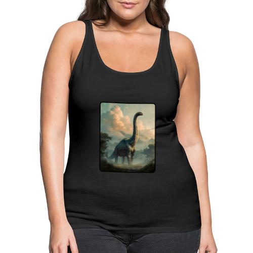 Brachiosaurus Prehistoric Scene Design - Women's Premium Tank Top