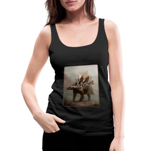 Stegosaurus Misty Forest Design - Women's Premium Tank Top