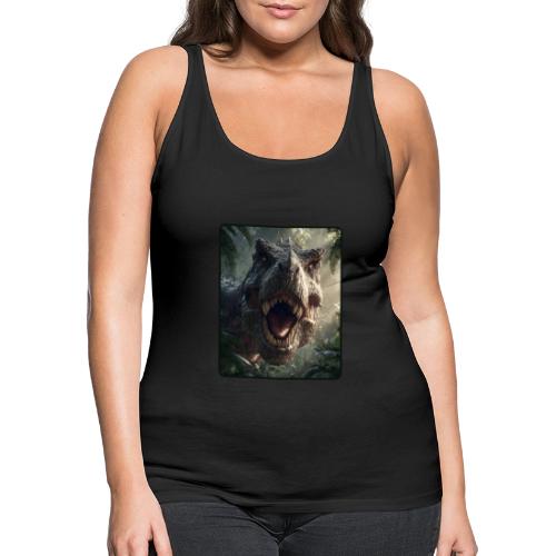 T Rex Jungle Roar Design - Women's Premium Tank Top