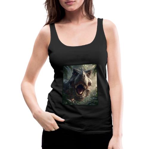 T Rex Jungle Roar Design - Women's Premium Tank Top